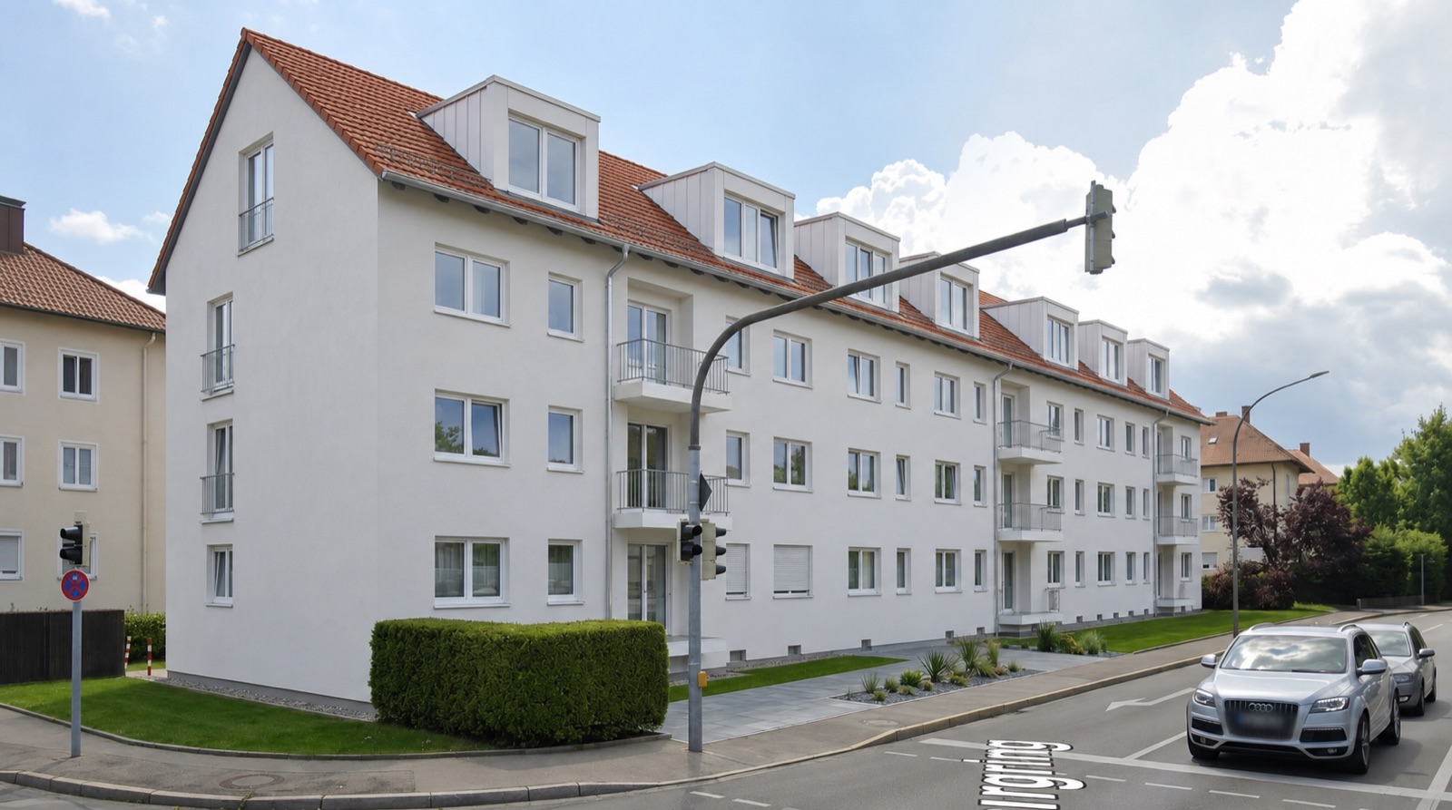 Wohnanlage Bismarckstraße — Visualisierung des sanierten Zustands